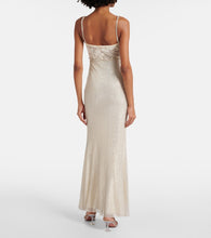 Self-Portrait Bridal embellished mesh-trimmed gown