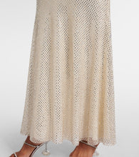 Self-Portrait Bridal embellished mesh-trimmed gown