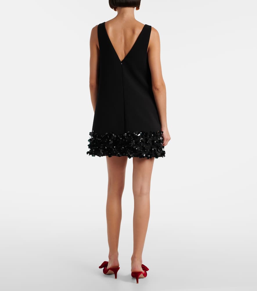 Self-Portrait Embellished Crêpe minidress