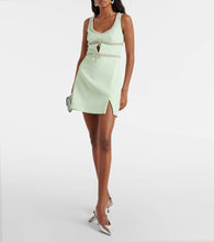 Self-Portrait Embellished bow-detail minidress