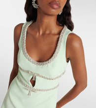 Self-Portrait Embellished bow-detail minidress