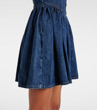 Self-Portrait Embellished denim minidress