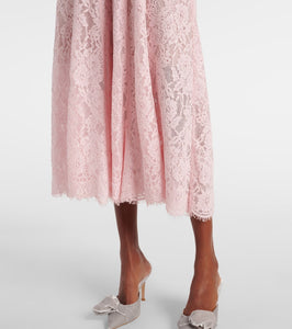 Self-Portrait Embellished floral lace midi dress