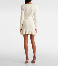 Self-Portrait Embellished knitted minidress