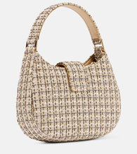 Self-Portrait Embellished metallic boucl√É¬© tote bag