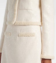 Self-Portrait Embellished sequined boucl√É¬© jacket