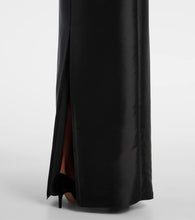 Self-Portrait Floral lace-trimmed taffeta maxi dress