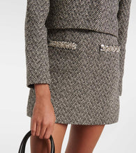 Self-Portrait Herringbone embellished jacket