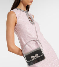 Self-Portrait Metallic leather shoulder bag