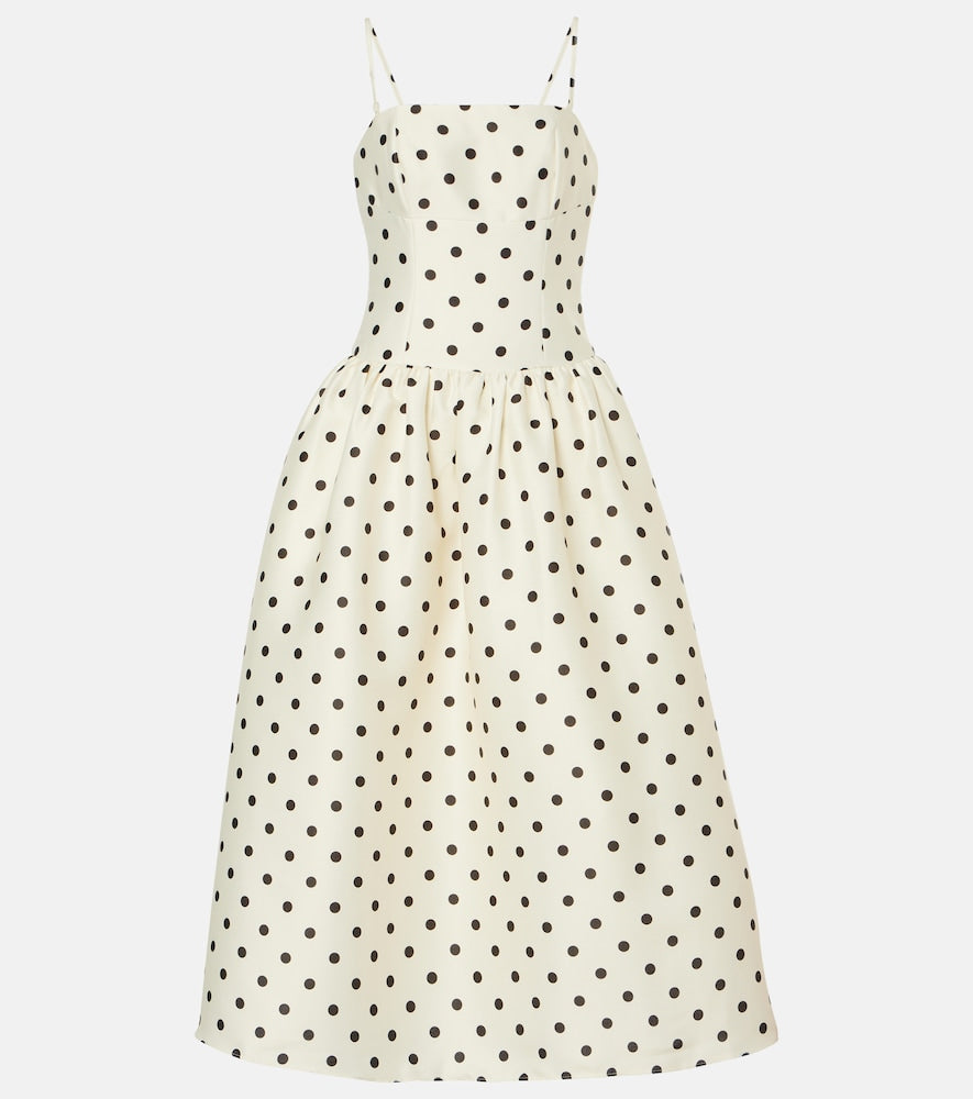 Self-Portrait Polka-dot taffetta corset dress. Self-Portrait 波点塔夫绸束身连衣裙
