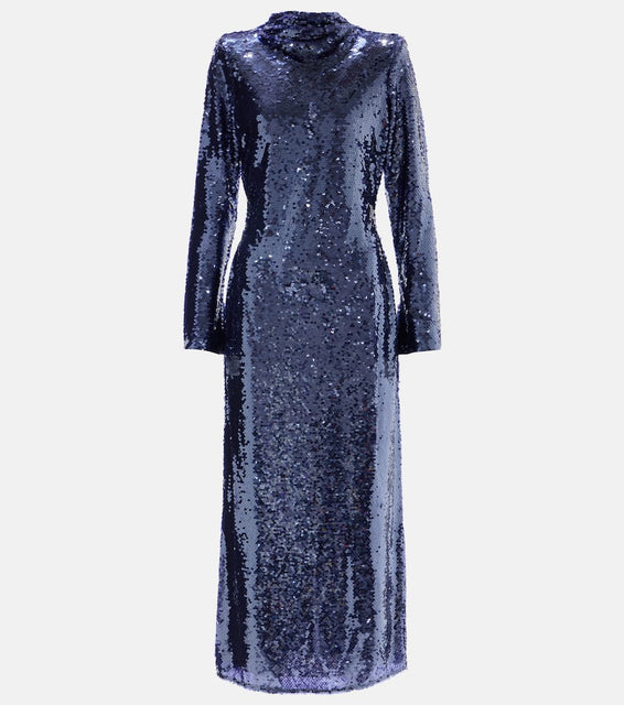 Self-Portrait Sequined midi dress