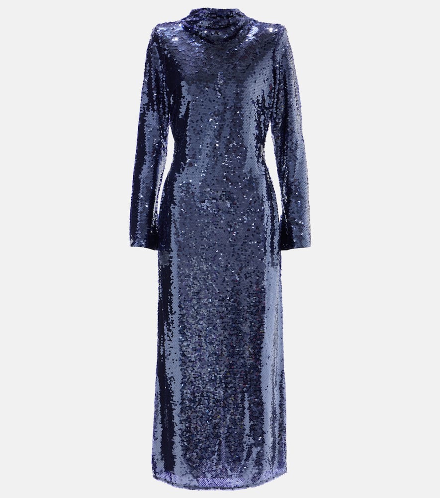 Self-Portrait Sequined midi dress