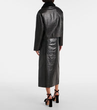 Self-Portrait Shearling-trimmed leather jacket