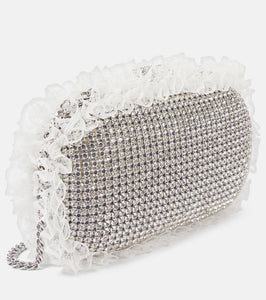 Self-Portrait x Christopher Kane crystal-embellished clutch