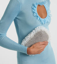 Self-Portrait x Christopher Kane crystal-embellished clutch
