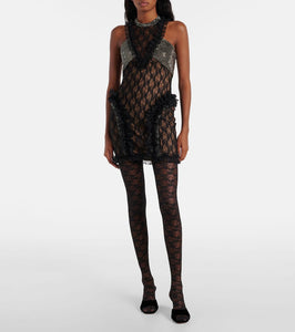 Self-Portrait x Christopher Kane embellished lace minidress
