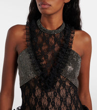 Self-Portrait x Christopher Kane embellished lace minidress