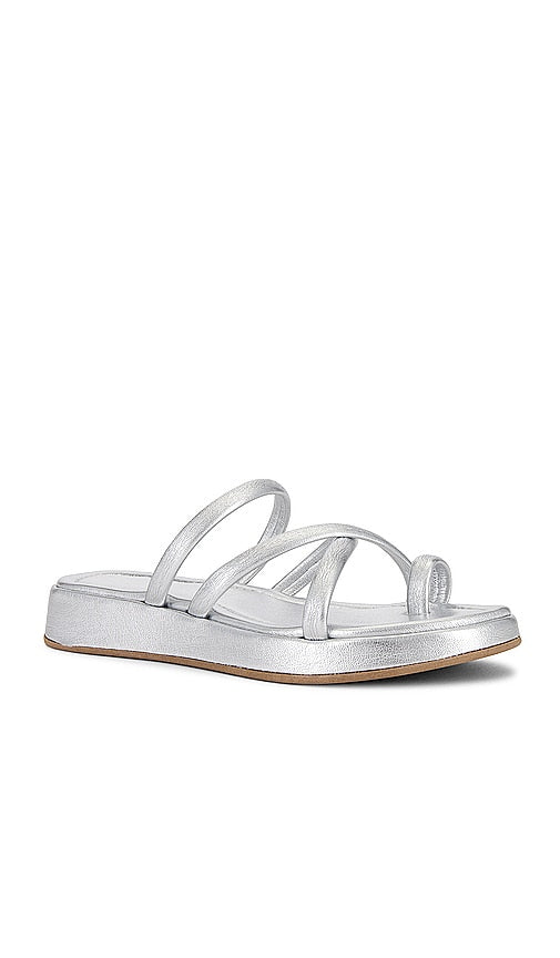 Seychelles Rule The World Sandal in Metallic Silver