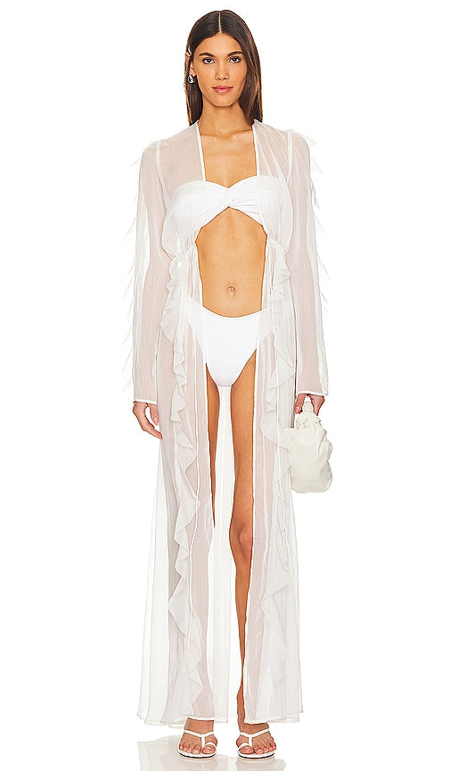 Shani Shemer Aysle Long Robe in White