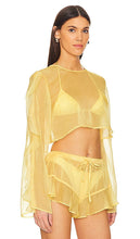 Shani Shemer Thoma Cropped Shirt in Yellow