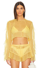 Shani Shemer Thoma Cropped Shirt in Yellow - Shani Shemer Thoma - Chemise courte en jaune - Shani Shemer Thoma 黄色短款衬衫 - Shani Shemer Thoma Kurzhemd in Gelb - Shani Shemer THoma 크롭 셔츠 옐로우 색상 - Camicia corta Shani Shemer Thoma in giallo