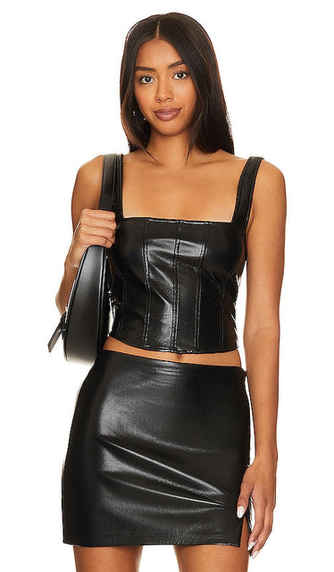 Show Me Your Mumu Corset Top in Black - Montre-moi ton haut corset Mumu en noir - 给我看看你的黑色 Mumu 紧身胸衣 - Zeigen Sie mir Ihr Mumu-Korsettoberteil in Schwarz - Show Me Your Mumu 코르셋 탑 블랙 컬러 - Mostrami il tuo top a corsetto Mumu in nero