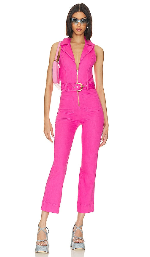 Show Me Your Mumu Jacksonville Cropped Jumpsuit in Pink - Montrez-moi votre combinaison courte Mumu Jacksonville en rose - 给我看看你的 Mumu Jacksonville 粉色短款连身裤 - Zeig mir deinen Mumu Jacksonville Kurzoverall in Rosa - Mumu Jacksonville 핑크 크롭 점프수트를 보여주세요 - Mostrami la tua tuta corta Mumu Jacksonville in rosa