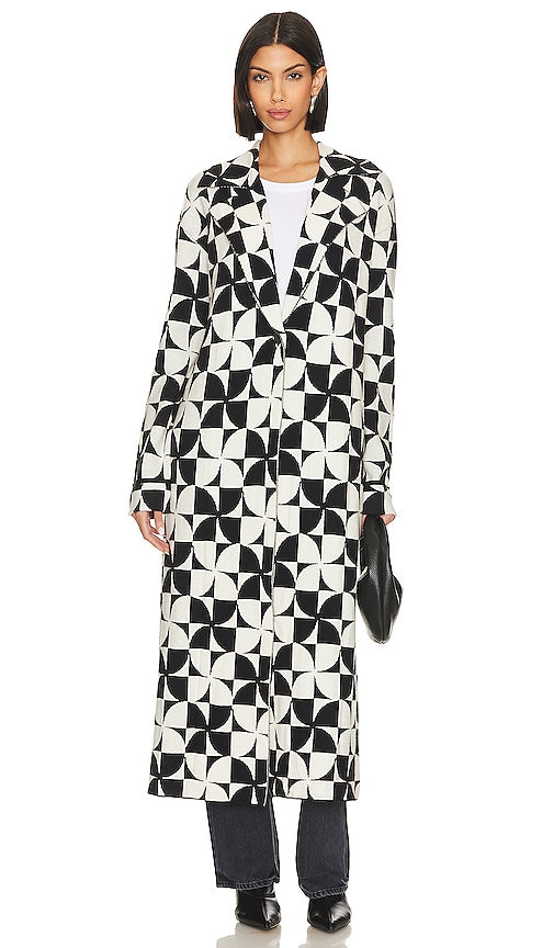 Show Me Your Mumu Jane Sweater Jacket in Black,White