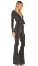 Show Me Your Mumu Martina Jumpsuit in Black,Metallic Silver