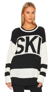 Show Me Your Mumu Ski In Sweater in Black,White - Montrez-moi votre pull Mumu Ski In en noir, blanc - 给我看看你穿着黑色、白色毛衣的 Mumu Ski - Zeig mir deinen Mumu Ski-in-Pullover in Schwarz, Weiß - Show Me Your Mumu 스키 인 스웨터 블랙, 화이트 색상 - Mostrami il tuo maglione da sci Mumu in nero, bianco