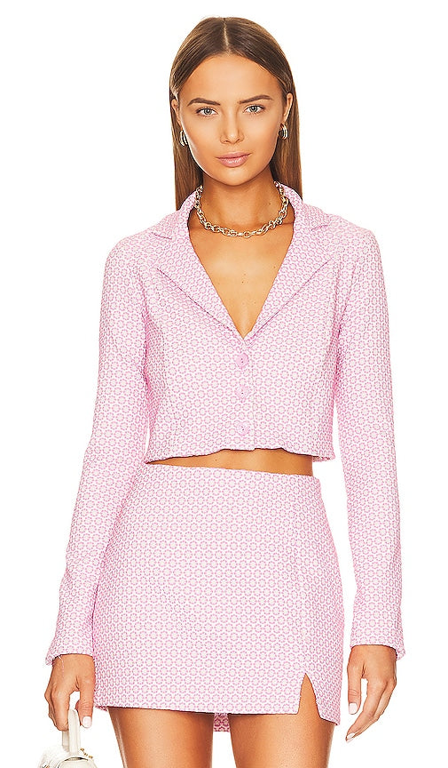 Show Me Your Mumu Waldorf Jacket in Pink - Montre-moi ta veste Mumu Waldorf en rose - 给我看看你的粉色 Mumu Waldorf 夹克 - Zeig mir deine Mumu Waldorf Jacke in Pink - Show Me Your Mumu Waldorf 재킷 핑크 색상 - Mostrami la tua giacca Mumu Waldorf in rosa