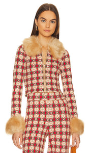 Show Me Your Mumu Zermatt Faux Fur Zip Up in Brown - Montrez-moi votre fermeture éclair en fausse fourrure Mumu Zermatt en marron - 给我看看你的 Mumu 采尔马特人造毛皮拉链棕色 - Zeig mir deinen Mumu Zermatt Kunstpelz-Reißverschluss in Braun - Show Me Your Mumu Zermatt 인조 퍼 지퍼업 브라운 색상 - Mostrami la tua cerniera in pelliccia sintetica Mumu Zermatt in marrone