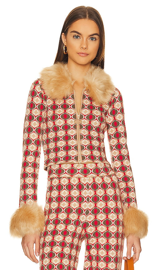 Show Me Your Mumu Zermatt Faux Fur Zip Up in Brown - Montrez-moi votre fermeture éclair en fausse fourrure Mumu Zermatt en marron - 给我看看你的 Mumu 采尔马特人造毛皮拉链棕色 - Zeig mir deinen Mumu Zermatt Kunstpelz-Reißverschluss in Braun - Show Me Your Mumu Zermatt 인조 퍼 지퍼업 브라운 색상 - Mostrami la tua cerniera in pelliccia sintetica Mumu Zermatt in marrone