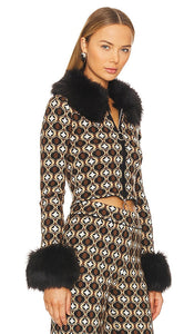 Show Me Your Mumu Zermatt Zip Up in Brown