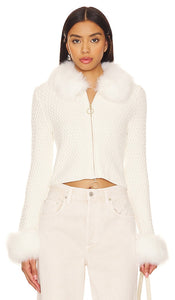 Show Me Your Mumu Zermatt Zip Up in White - Montrez-moi votre fermeture éclair Mumu Zermatt en blanc - 给我看看你的 Mumu 采尔马特白色拉链 - Zeig mir deinen Mumu Zermatt Zip Up in Weiß - Show Me Your Mumu 체르마트 짚업 화이트 색상 - Mostrami la tua cerniera Mumu Zermatt in bianco