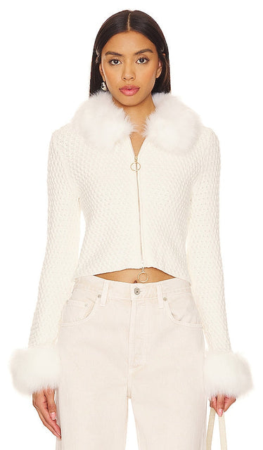 Show Me Your Mumu Zermatt Zip Up in White - Montrez-moi votre fermeture éclair Mumu Zermatt en blanc - 给我看看你的 Mumu 采尔马特白色拉链 - Zeig mir deinen Mumu Zermatt Zip Up in Weiß - Show Me Your Mumu 체르마트 짚업 화이트 색상 - Mostrami la tua cerniera Mumu Zermatt in bianco