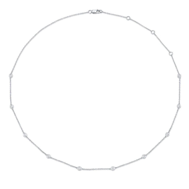 Shy Creation 1/4ctw Diamonds by the Yard White Gold Necklace