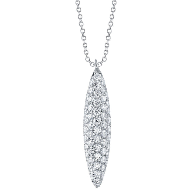 Shy Creation 3/4ctw Diamond White Gold Pendant Necklace
