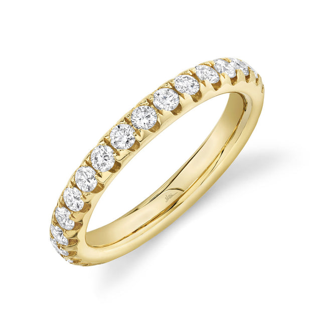 Shy Creation Round Diamond Yellow Gold 3.1mm Eternity Band - Size 4