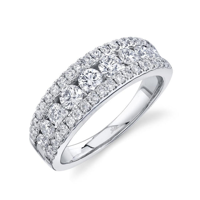 Shy Creation White Gold Diamond Channel-Set Band 1 1/3ctw