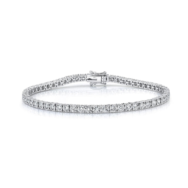 Shy Creation White Gold Diamond Tennis Bracelet 2ctw