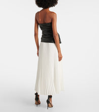Simkhai Arie strapless faux leather midi dress