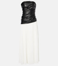 Simkhai Arie strapless faux leather midi dress. Simkhai Arie 无肩带仿皮中长连衣裙