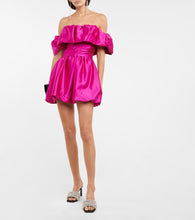 Simkhai Astoria off-shoulder satin minidress