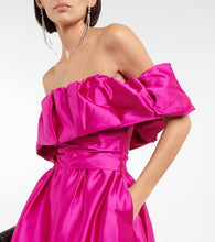 Simkhai Astoria off-shoulder satin minidress