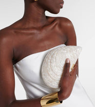 Simkhai Bridal Bridget Pearl shell clutch