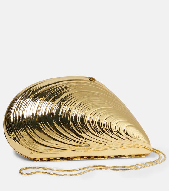 Simkhai Bridget metal shell clutch. Shop Simkhai Clutches for women now.