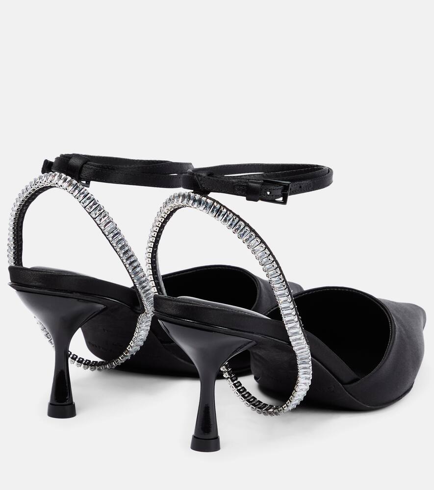 Simkhai Crystal-embellished satin pumps