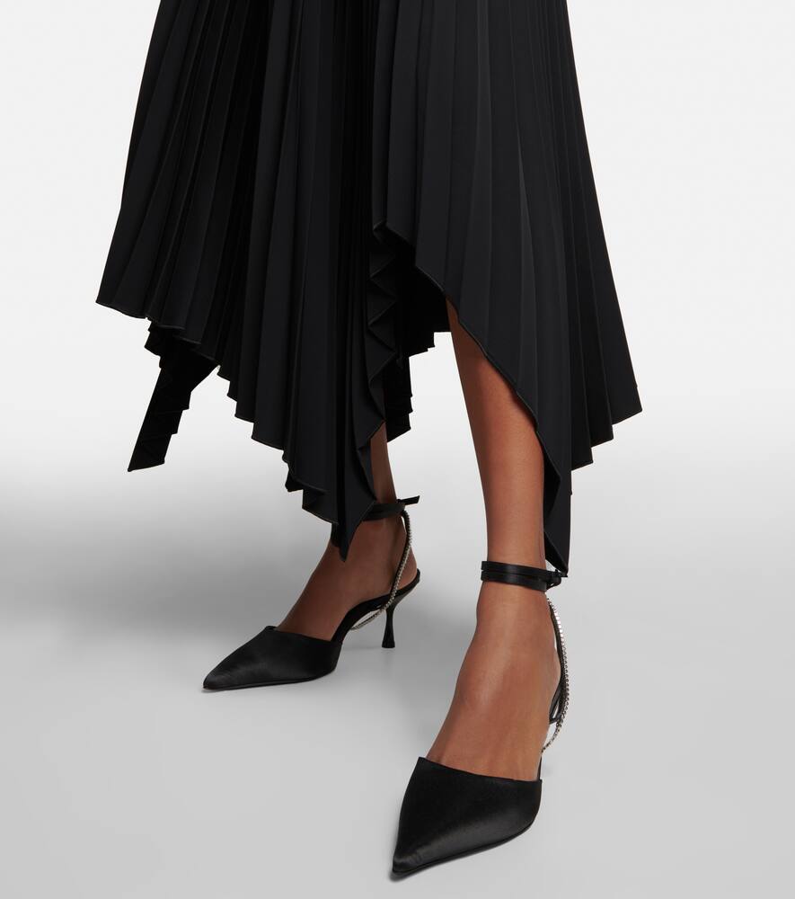 Simkhai Crystal-embellished satin pumps