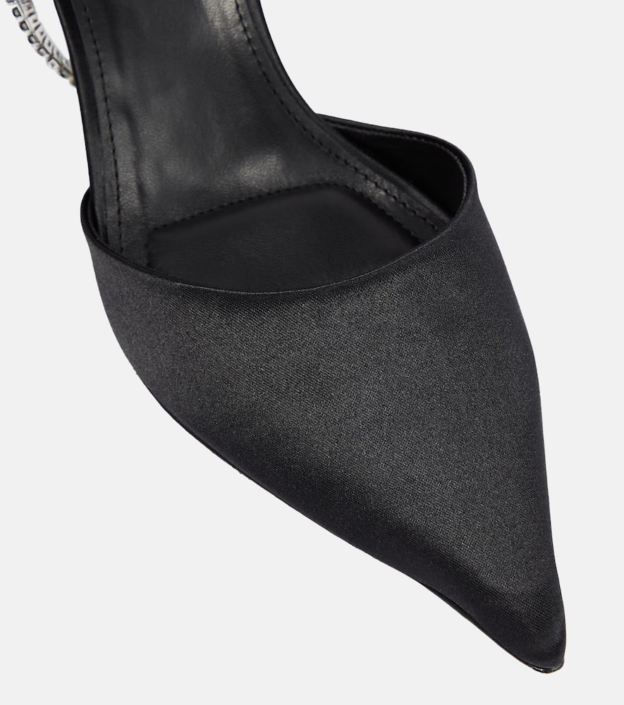 Simkhai Crystal-embellished satin pumps